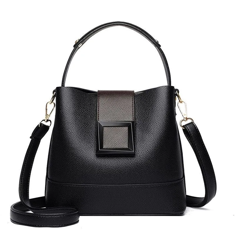 

Bucket Bag Women's Trendy Fashion Soft Leather Shoulder Messenger Bag Versatile Large Capacity Portable Women's Bag Exquisite