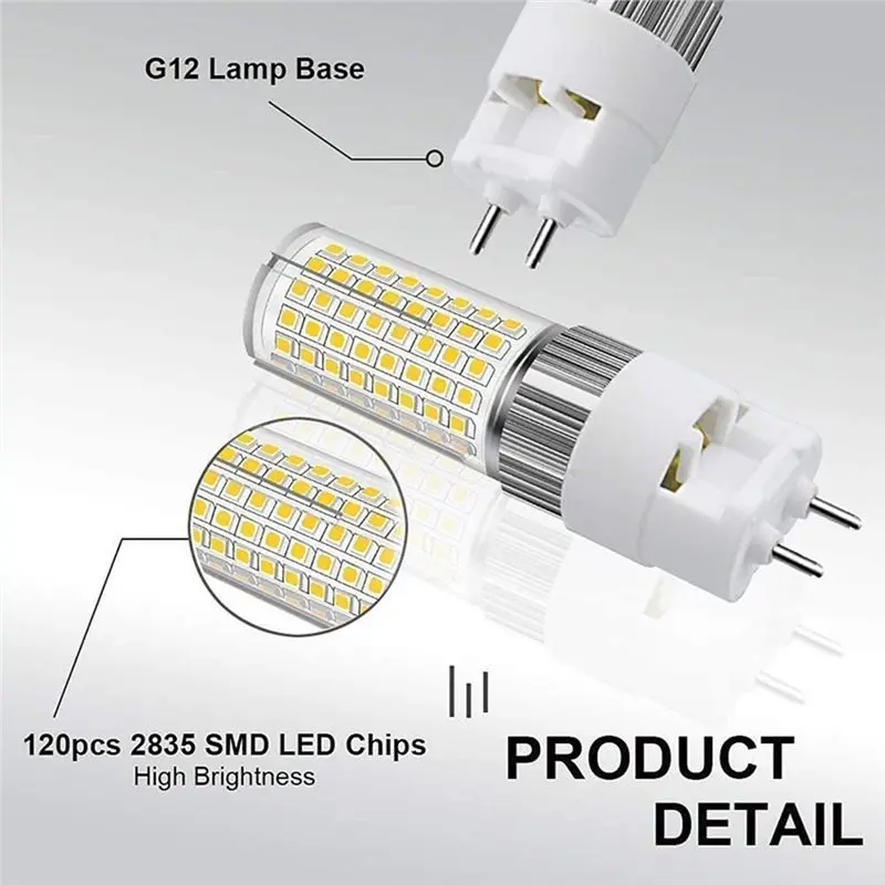 ABJN-Super-Bright 16W G12 LED Corn Light Bulbs 2 Pack 100-277V, Warm/Cool White Decoration Lights 360° For Home Room B