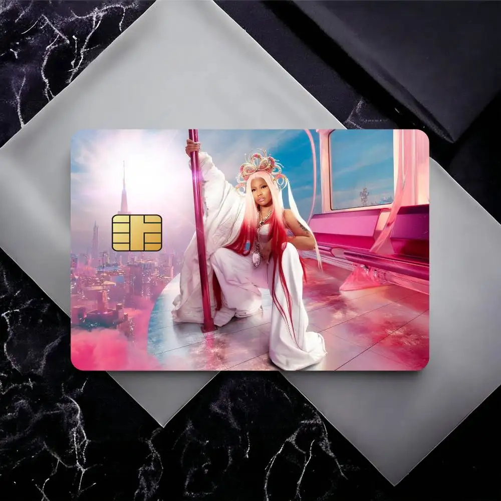 Rapper N-Nicki M-Minaj Credit Card Skin Stickers for Bank Card Bus Metro Card Sticker Waterproof Gift