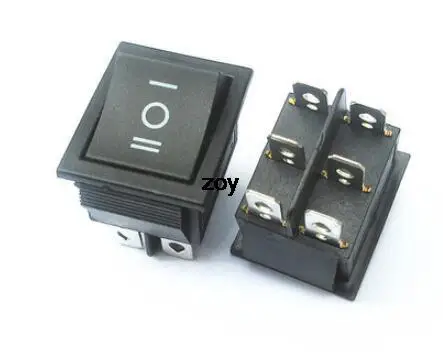 5 Pcs x ON-OFF-ON DPDT Panel Mount Boat Rocker Switch 6 Pin New