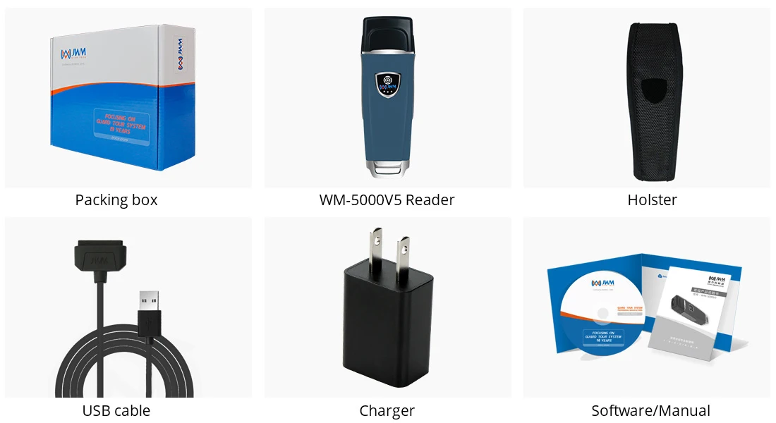 JWM WM-5000V5 نظام جولة حراسة أمنية مقاوم للماء RFID للبيع #4