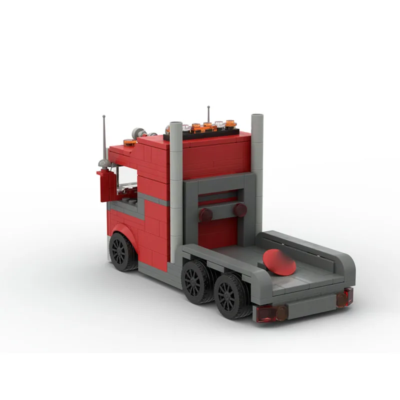 

MOC-129400 New Urban Military Semi-Trailer Truck Building Block Model 300 Parts Boys Children's Birthday Christmas Toy Gift