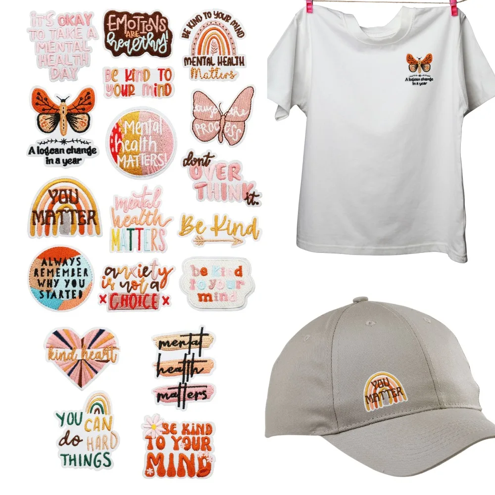 

"Tomorrow Will Be Better" Embroidery Patch Inspirational Cloth Decoration Iron on Patches for Clothes Appliques for Clothing Scp