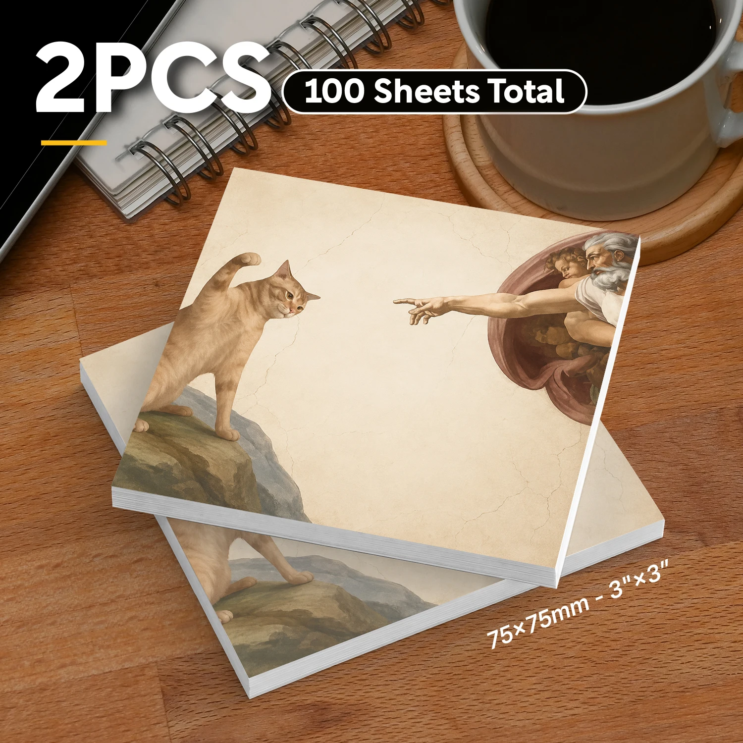 Memo Pad Sticky - 2 Pezzi di Blocchi Note Adesivi