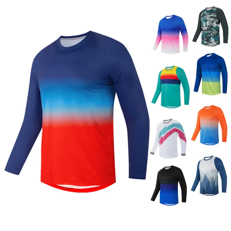 

Adult Motocross Shirts For Men Dirt Bike Jersey Male Motocross Jersey Off Roading MX BMX Shirt Long Sleeve mtb Cycling Jerseys