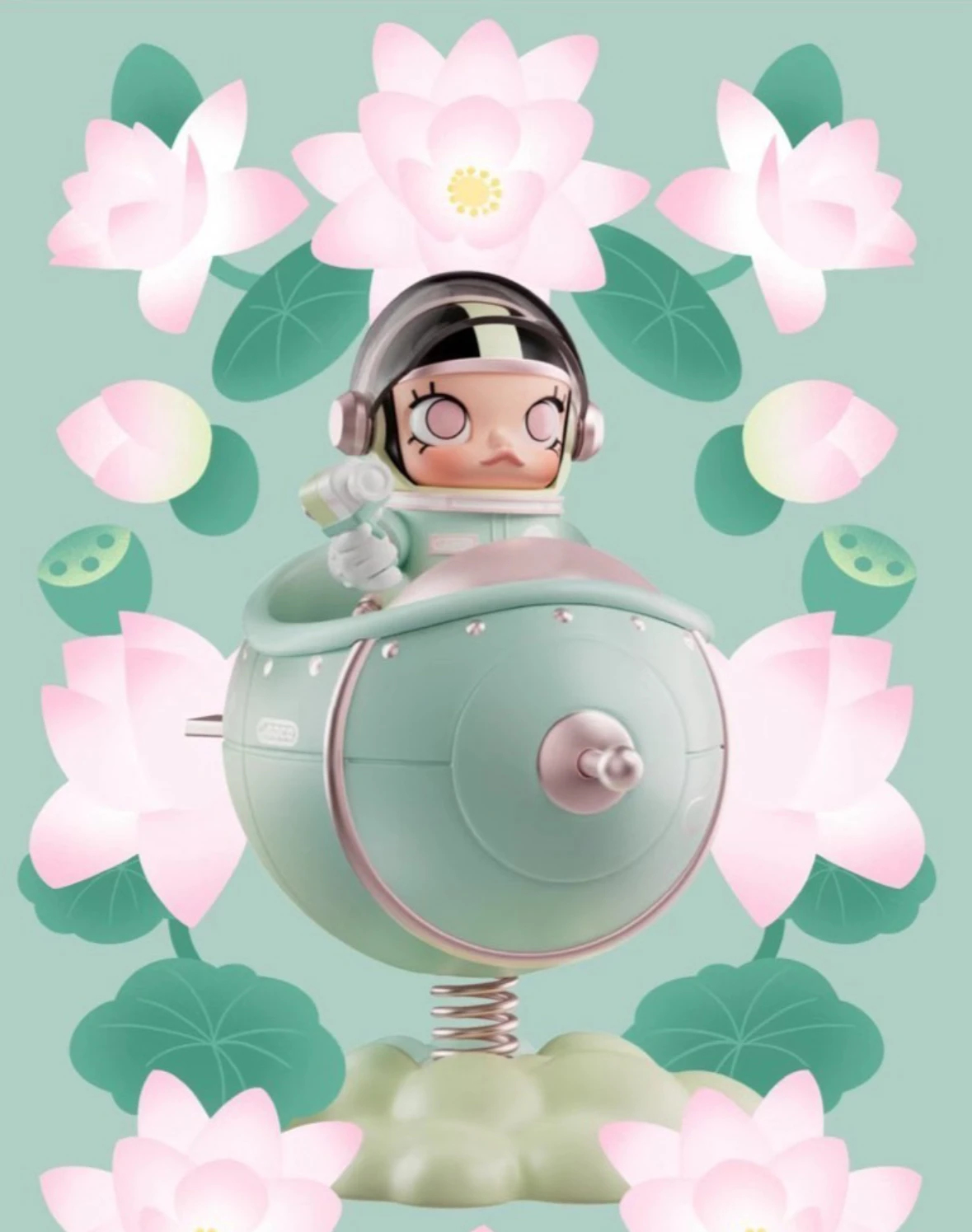 POPMART Original MEGA SPACE MOLLY 100% Blooming Series Cute