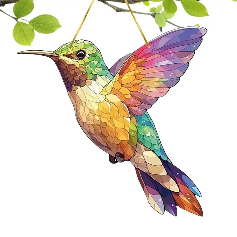 Bird Sun Catchers For Window Stained Glass Window Acrylic Sun Catcher Exquisite Wall Art Stained Panel Sun Catcher Bird For