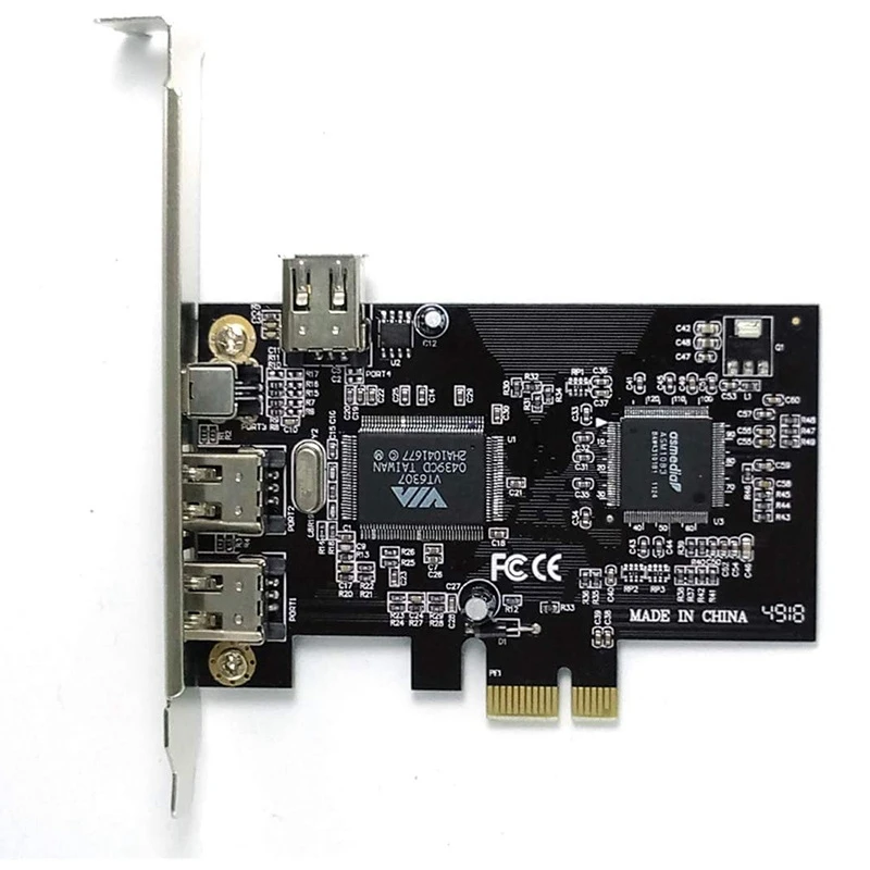 PCIe 4 порта (3x6pin + 1x4pin) Firewire 800 IEEE 1394 карта адаптера высокоскоростная 800 Мбит/с бесплатно 6-контактный к 4-контактному кабелю для DV видео, аудио