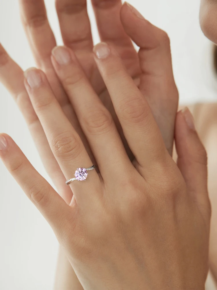 

Stylever Роскошные 1 карат D Цвет Витая Рука Классические 6-зубые блестящие кольца с муассанитом и бриллиантами для женщин Ювелирные изделия из стерлингового серебра 925 пробы