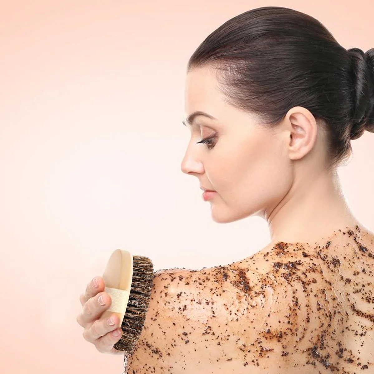 

Wooden Bath Body Brush Soft Bristle Spa Massage Shower Brush Home Cleaning Scrubber for Skin Renewal and Lymphatic Drainage