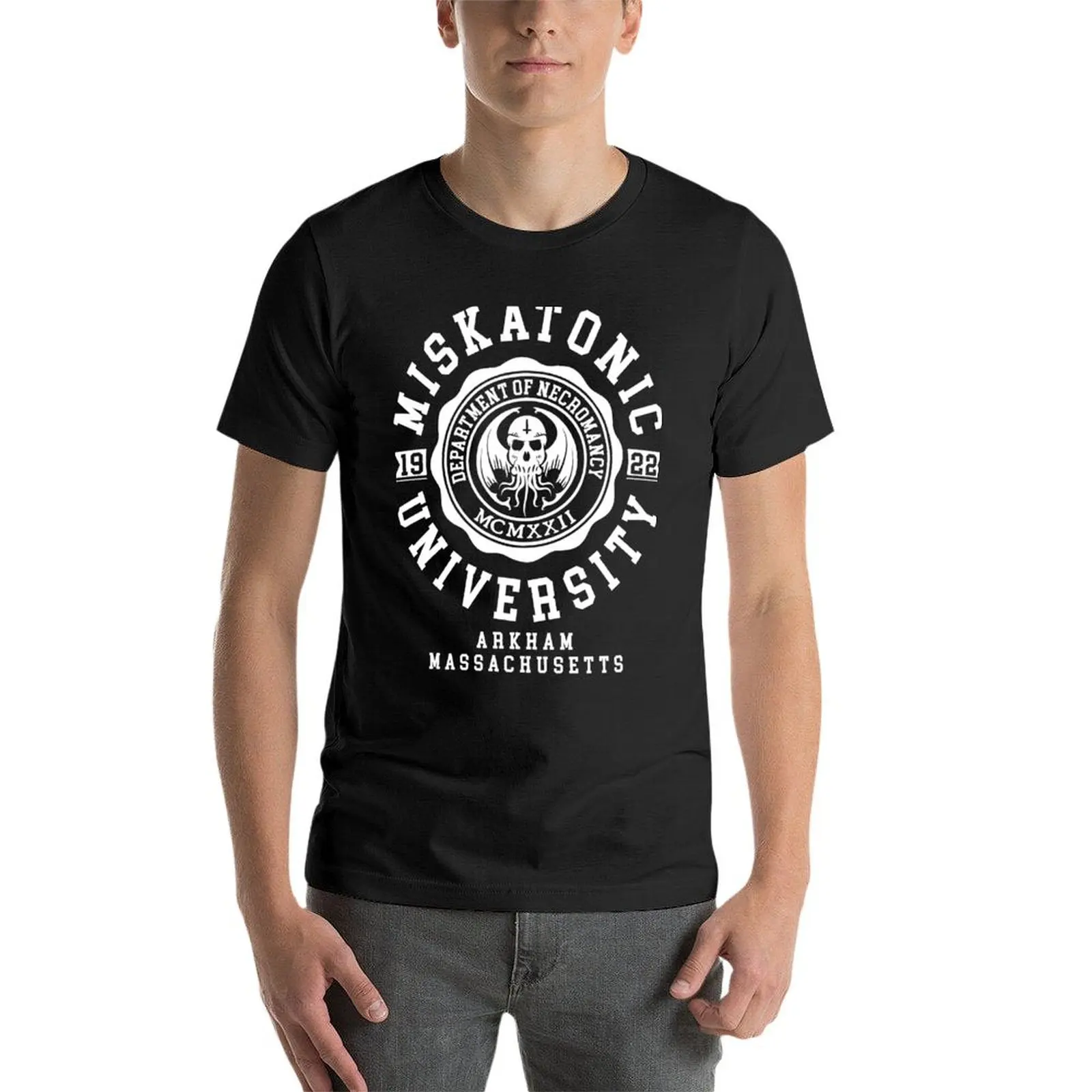 CTHULHU - MISKATONIC UNIVERSITY - LOVECRAFT T-Shirt Blouse heavyweights animal prinfor boys cute tops fitted t shirts for men