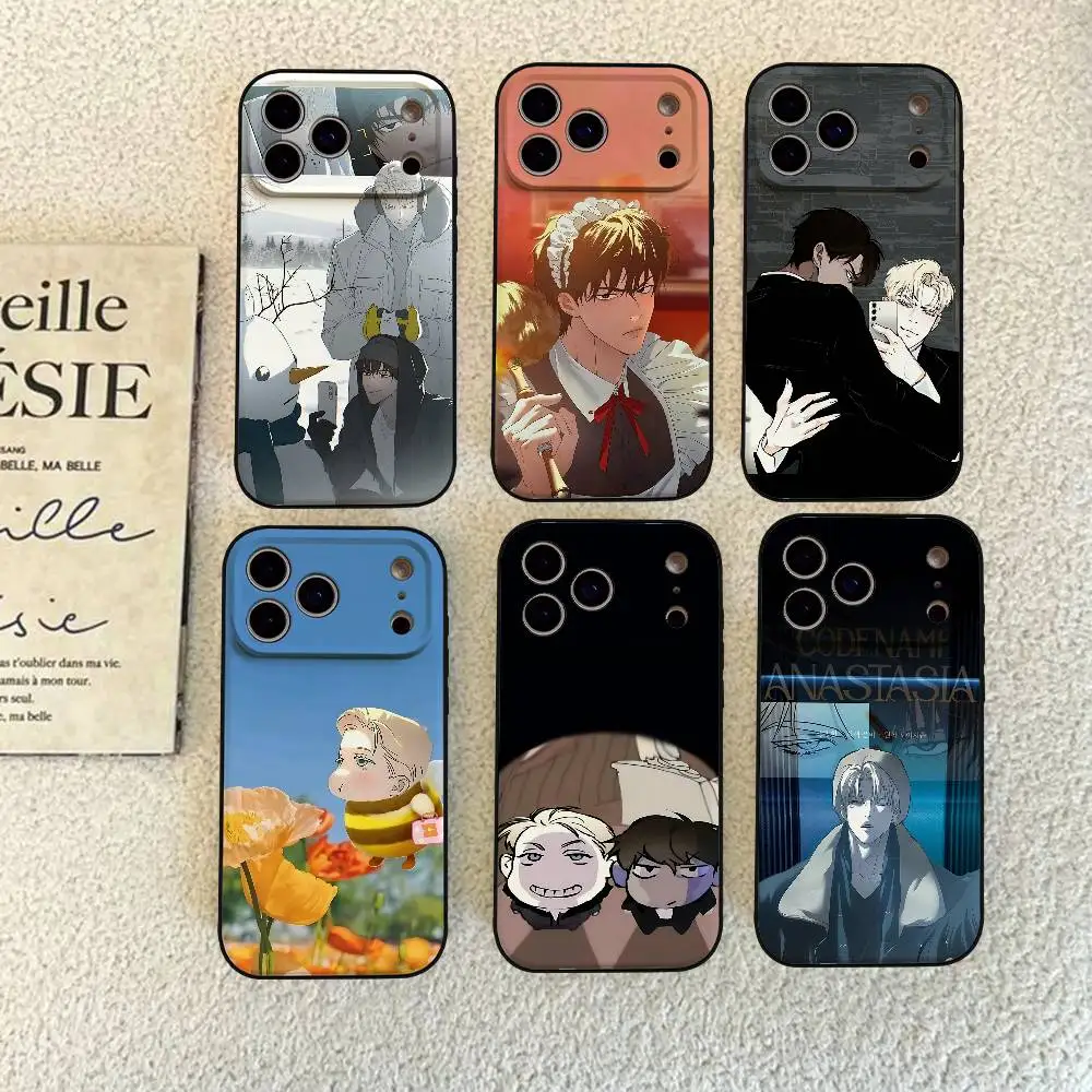 Funda de Silicona Mate Suave C-Codename A-Anastasia para iPhone 17 Pro 15 13 14 16 11 12 Pro Max 7 8 Plus XR XS X SE