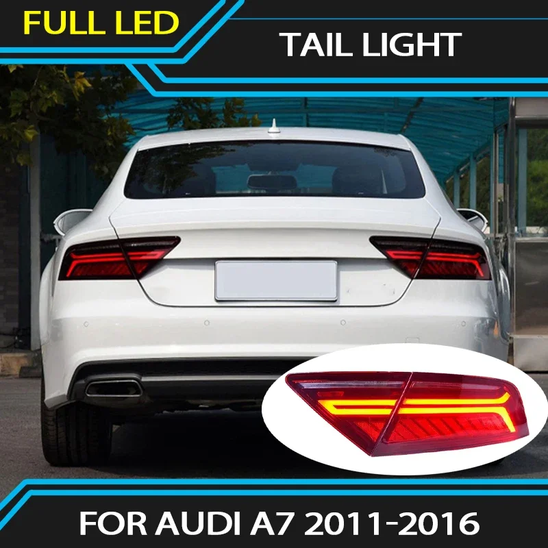 

LED Taillight For AUDI A7 2011-2016 DRL Rear Lamp Sequential Moving Turn Signal Brake Reverse Tail Light Assembly