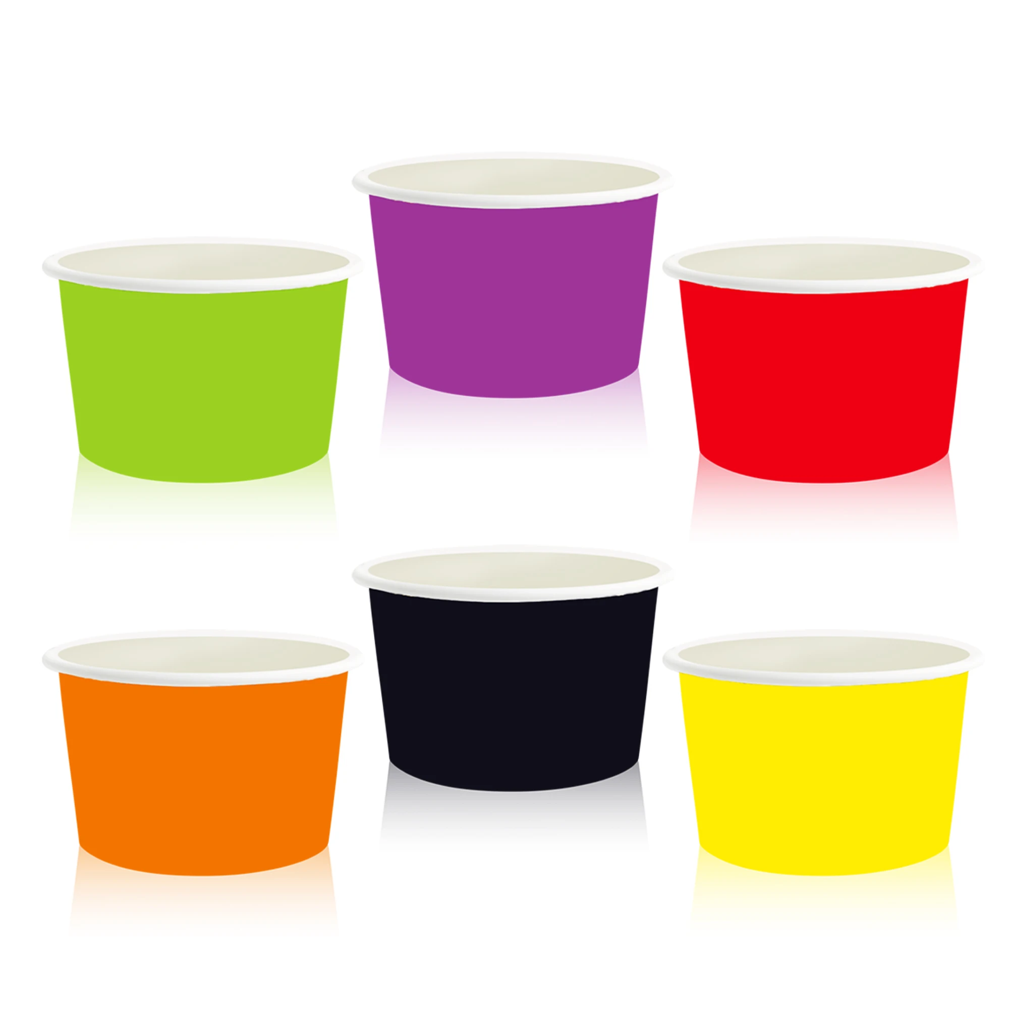6/12/24/30 stücke Einfarbig Einweg Eis Tasse Bunte Dessert Schüssel Obst Gefrorene Joghurt Baby Dusche geburtstag Party Liefert – Detail 2
