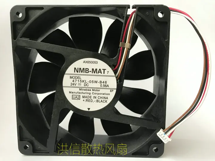 

Freight free original NMB-MAT 12038 4715KL-05W-B46 DC24V 0.56A four wire inverter fan