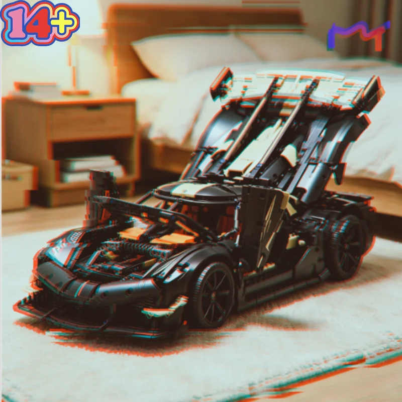 Premium Offer Megacar Supercar Sports Car 4104pcs Building Blocks Assembly Display Model Collectors Edition Christmas Gifts