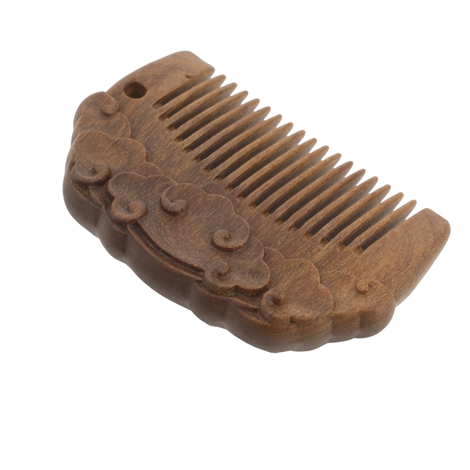 Hand Carved Mini Wooden Comb Fine Tooth Portable Scalp Massage Tool Hair Comb Travel Accessory for Daily Hair Care and Styling