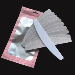 1 pc platic base  with 1set(10 pcs)zebra  removalble pads durable nail file  replacement sandpaper pads halfmoon shape nail file