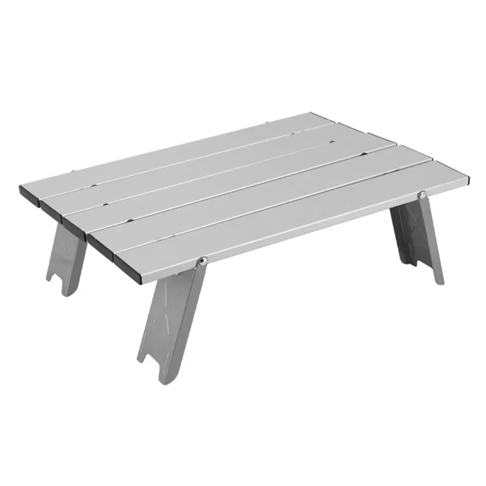 

1pc Folding Table Foldable Portable Aluminum Small Beach Side Table For Outdoor Camping Picnics 40x29x13.5cm Camping Supplies