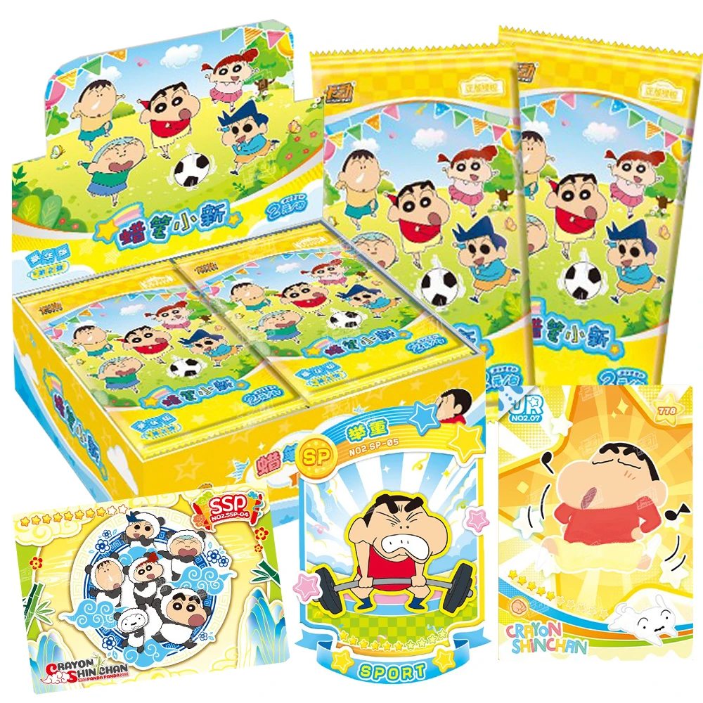 

Original Crayon Shin-chan Collection Cards for Kids Nohara Shinnosuke Classic Cartoon Anime Protagonist Fun Sports Cards Gifts