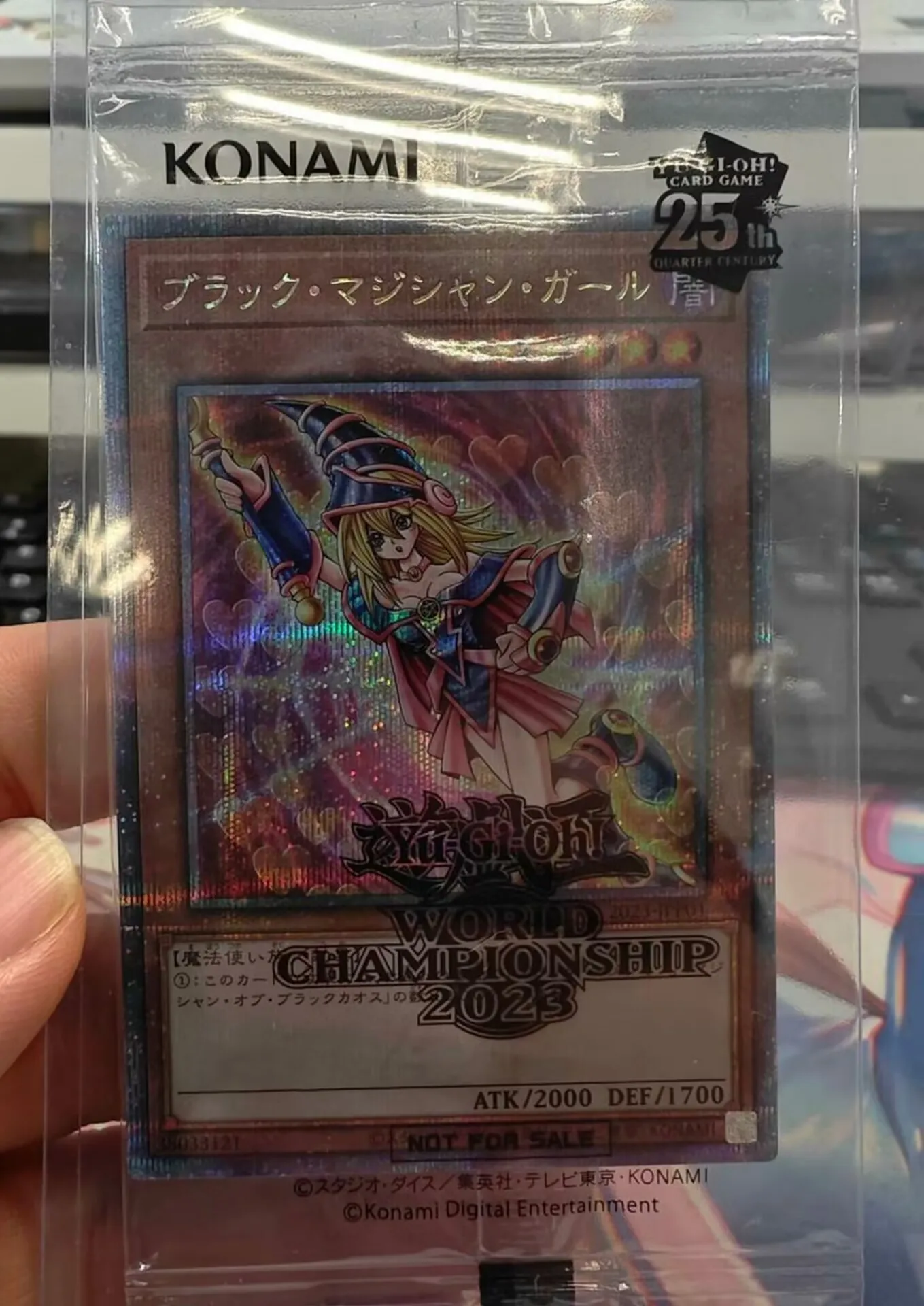 Yugioh KONAMI World Championship 2023-JPP01 Dark Magician Girl 25th Quarter Century Secret Japanese Collection Sealed Card