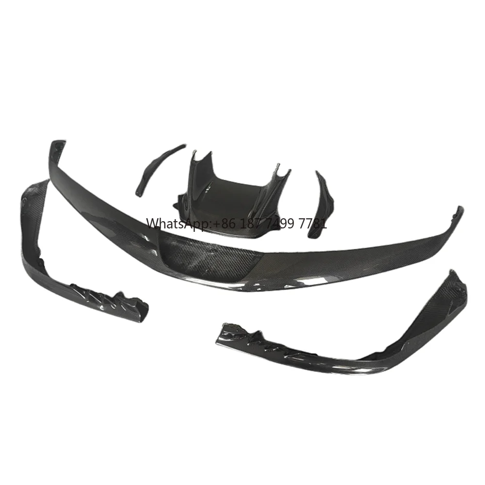

OEM Style Carbon Fiber Front Diffuser with Front Lip Corner Blades for . SF90 Body Kit