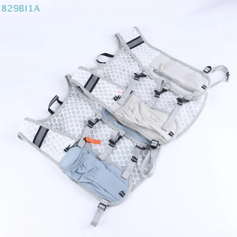

[SP]For Biking Running Storage Vest Lightweight Running Vest Reflective Hydration Water Chest Pack With Phone Storage Pocket