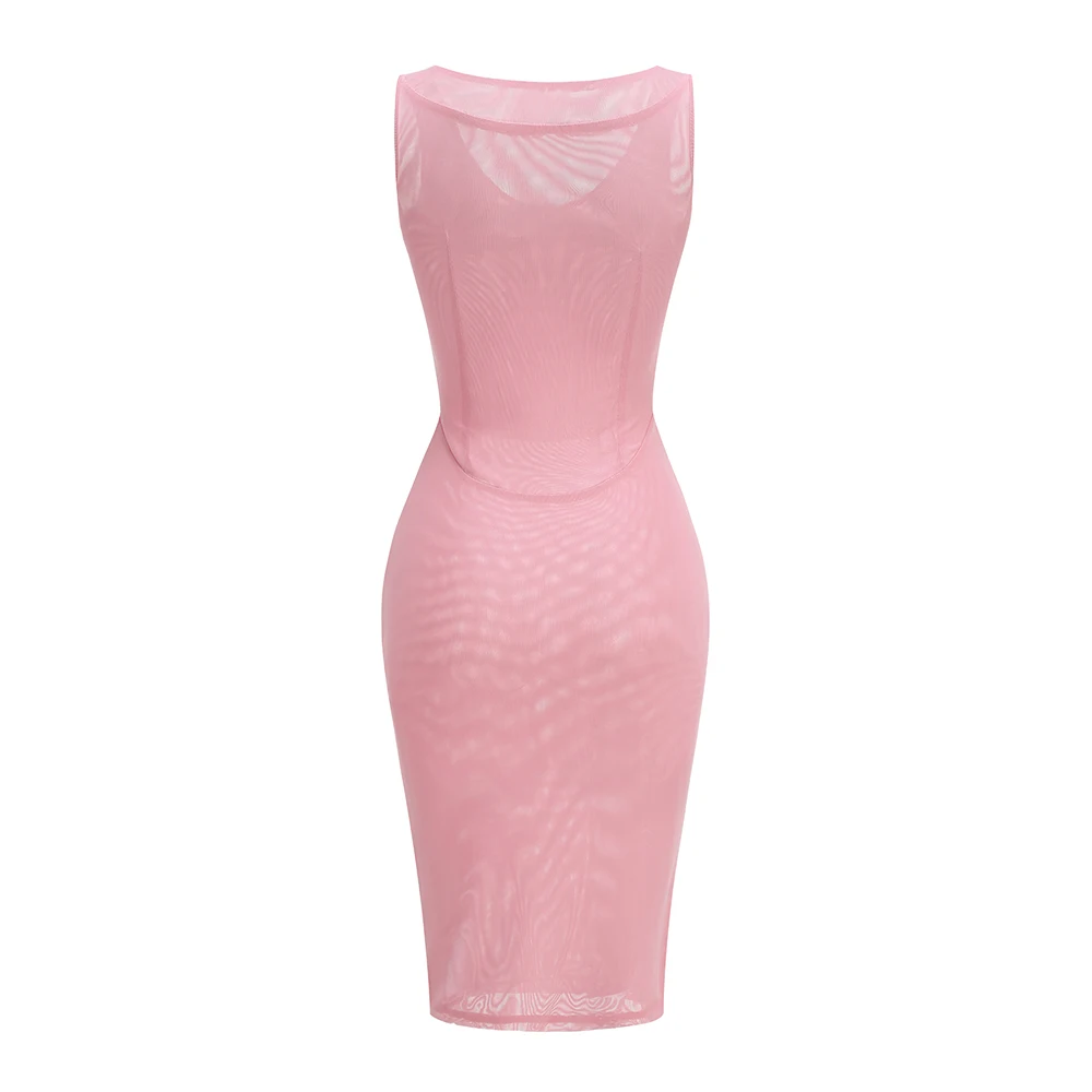 Damska szykowna różowa obcisła sukienka z odkrytymi ramionami gorset gorset kwiatowe ozdoby elegancka i stylowa wysokiej jakości sukienka na imprezę