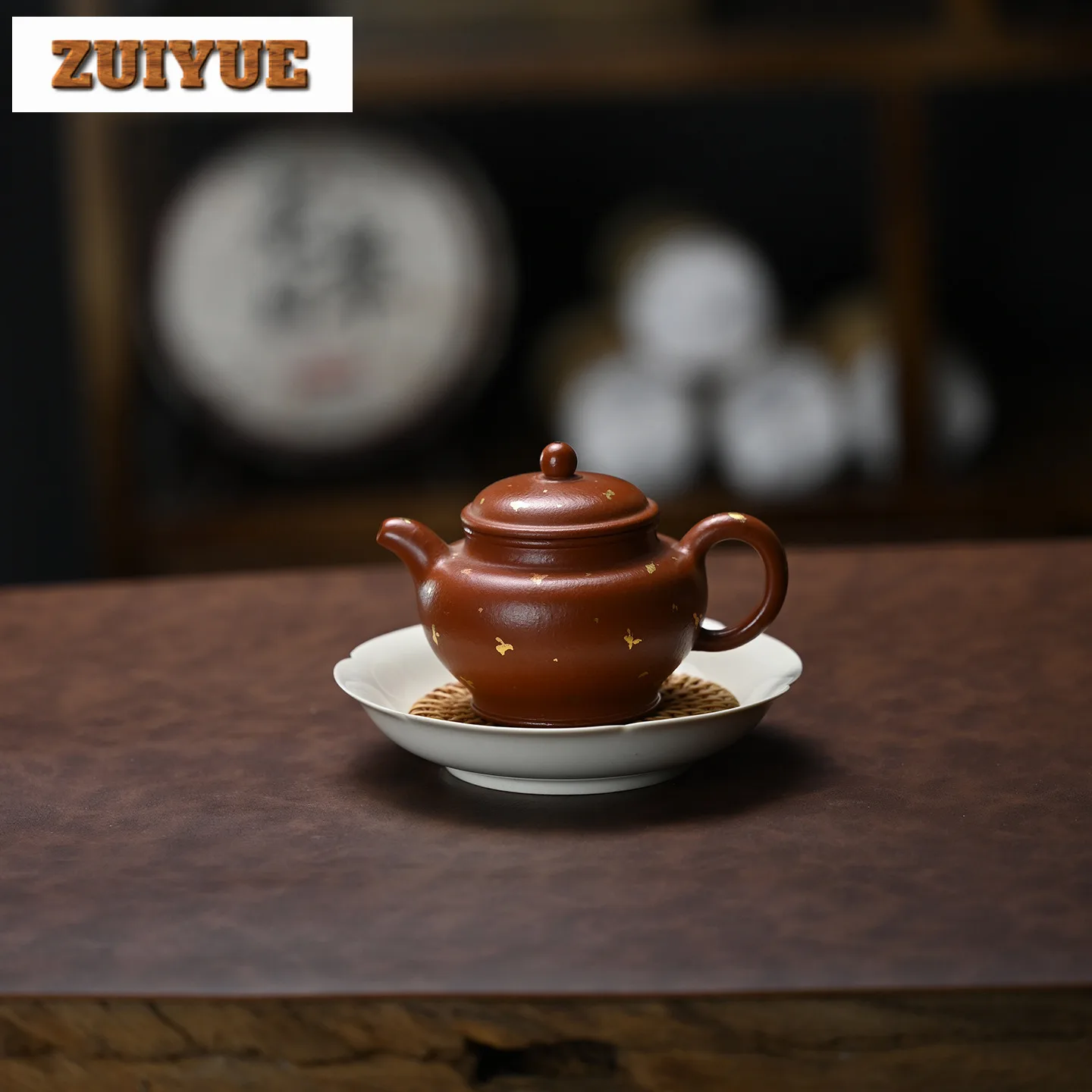

190ml Yixing Purple Clay Teapots Handmade Sprinkle Gold Duo Zhi Pot Raw Ore Dahongpao Mud Kettle With Strainer Zisha Tea Set Cha