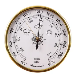 128mm Air Pressure Metal Portable Weather Station Accuracy Multifunction Analog Gauge Wall Hanging Atmospheric Home Barometer