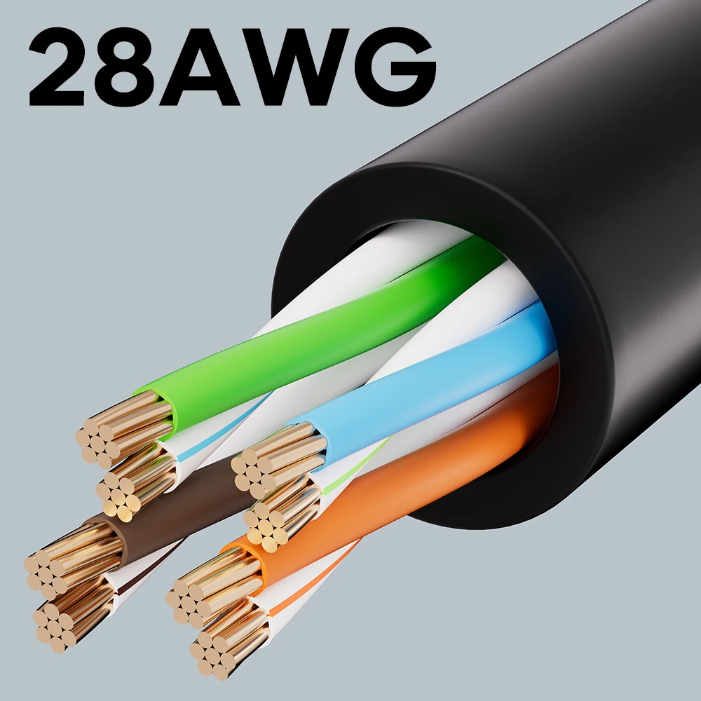 COMNEN Cat6/Cat6a 24 Pack Slim Cat6a Ethernet Patch Cable 10G Support Cat 6 Patch Cable for Patch Panel to Switch Flexiable
