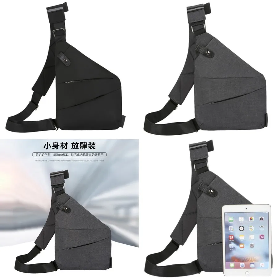 

【New style】Storage anti-theft bag gun bag men's chest bag -body sports backpack multi-functional close-fitting trend men's bag