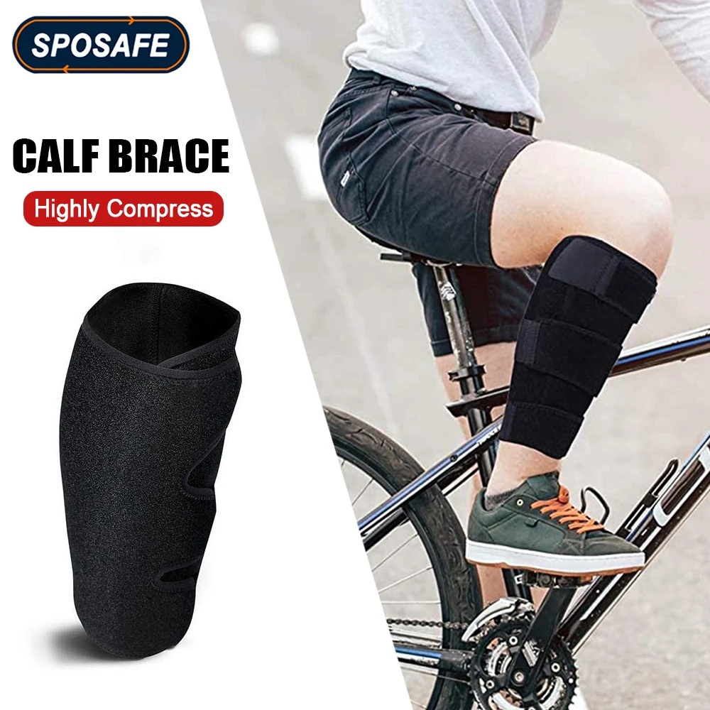 Sports Calf Compression Support Wrap Strap Adjustable Leg Brace Sleeve for Calf Pain Relief, Strain, Sprain, Tennis Shin Injury