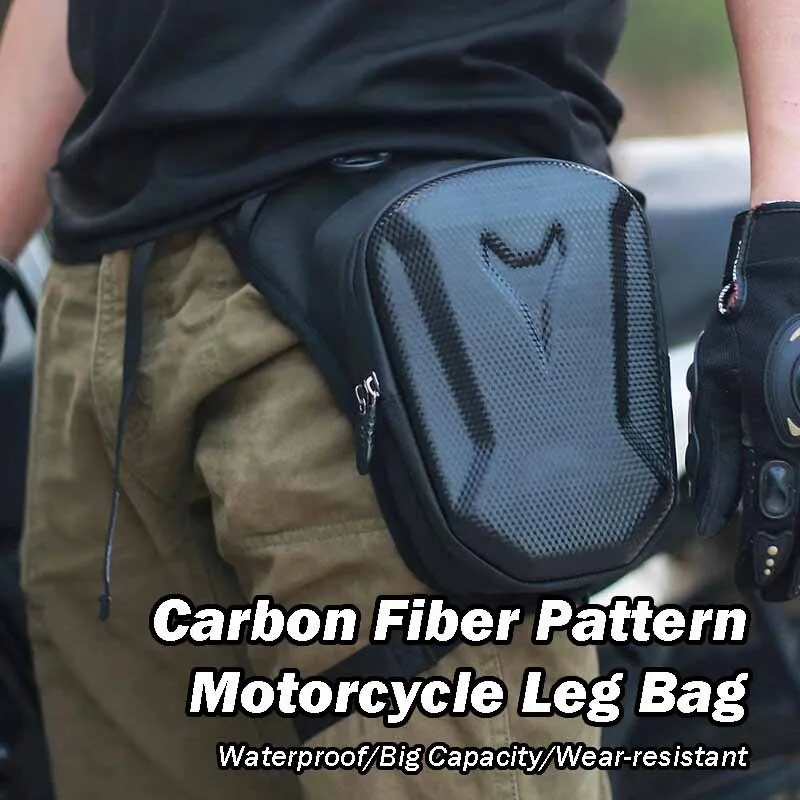 

Мотоциклетная сумка для ног с твердым корпусом из углеродного волокна, большая вместительная велосипедная нагрудная сумка, портативная спортивная сумка на плечо