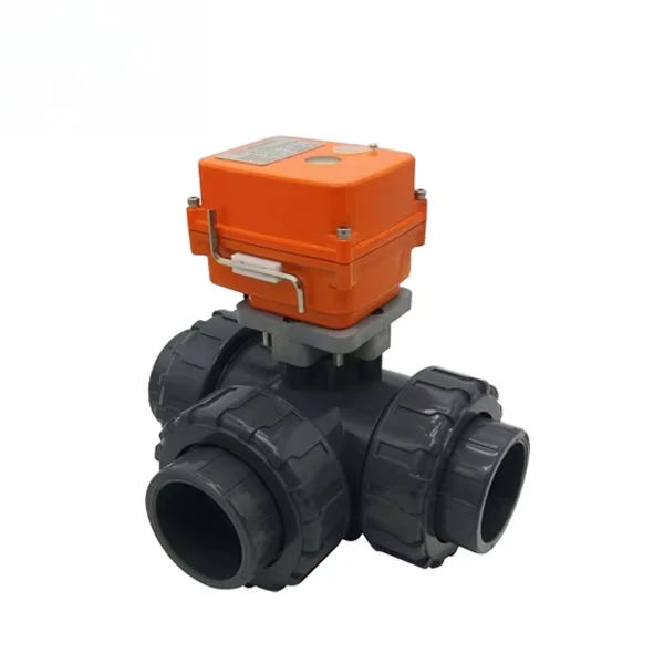 ISO CE ROHS UPVC 3 Way Electric Motor Ball Valve 220v 240V 2 Inches 3 Inch PVC