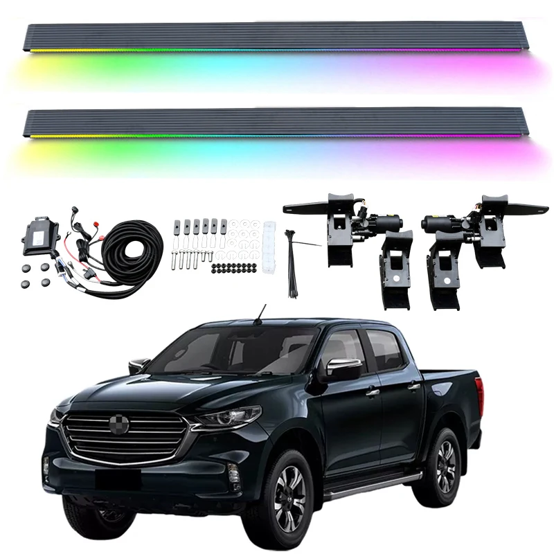 Automatic Electric Power Side Step Running Board LED light for Mazda BT-50 Freestyle Double Crew Cab 2015+