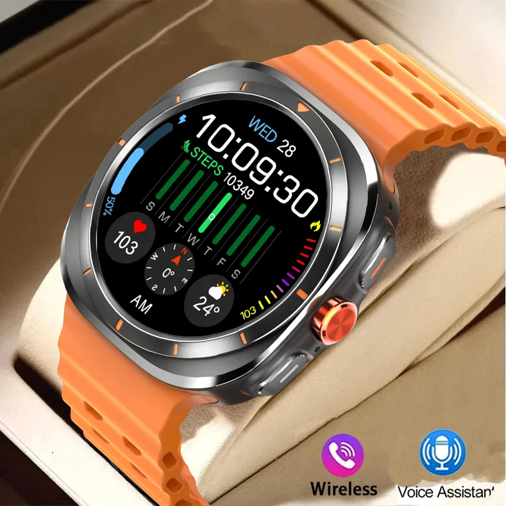 LAXASFIT 2024 New Men's Bluetooth Voice Call AI Voice Outdoor Sports Heart Rate Monitor Women Smartwatch Gift