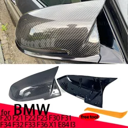 Real Carbon Fiber Rearview Cap Wing Side Mirror Cover Fit For BMW Series 1 2 3 4 X M 220i F20 F21 F22 F23 F30 F32 F33 F36 X1