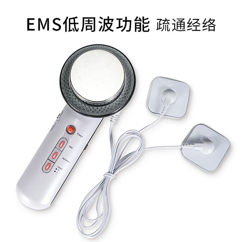 EMS مكركرنت بالموجات فوق الصوتية الأشعة تحت الحمراء البعيدة وضع ثلاثي الجسم التخسيس تقليل الدهون الجسم الكنتوري جهاز العناية بالبشرة للاستخدام المنزلي