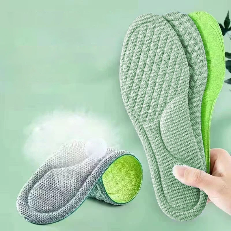 2Pcs For Shoes Men Women Deodorant Absorb-Sweat Massage Sport Insole Feet Orthopedic Shoe Sole Running Soft Memory Foam Insoles
