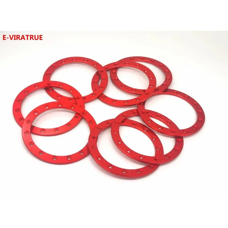 E-VIRATRUE Aluminum Inner&Outer Lock Ring For Axial SCX6 JEEP JLU WRANGLER 1/6 (8pcs)