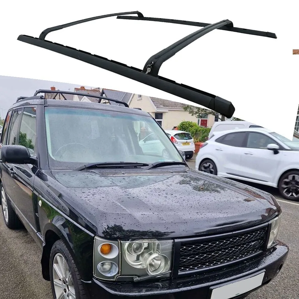 

4PCS Roof Rail Racks Cross Bars Fits For Land Rover Range Rover L322 2003-2012 Luggage Carrier Silver Aluminium