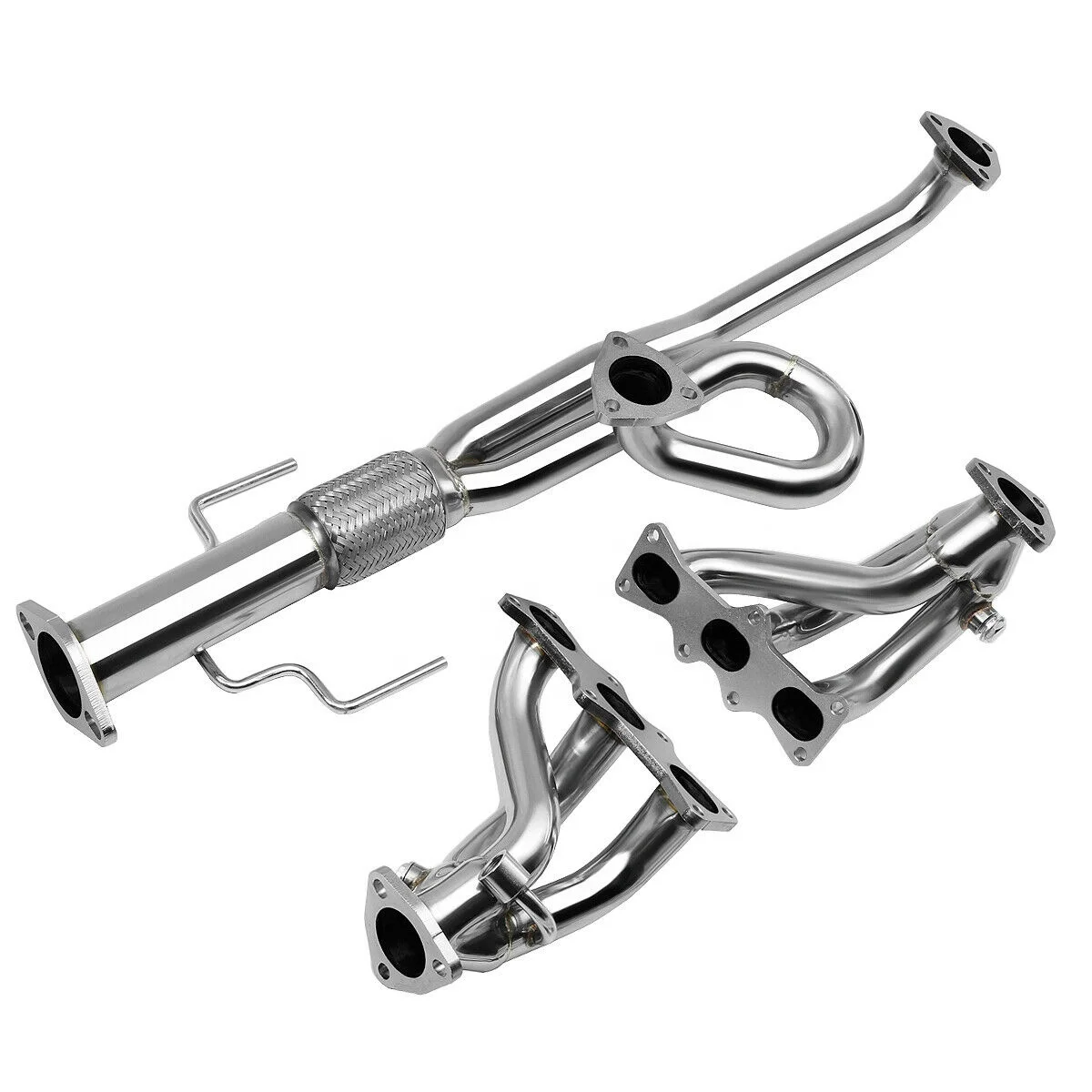For M Azda MX6   Probe 2.5L DOHC V6 Exhaust Headers & Downpipe Steel Manifolds