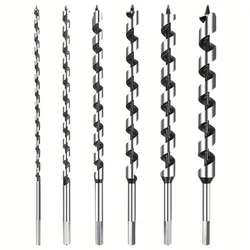 6PCS Woodworking Drill Hand Electric Drill Deep Hole Tool Drill Bit Board Wood Drilling Extended Drill Flower Set Hole Expander