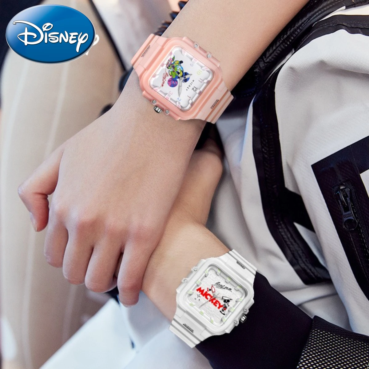 Disney Mickey Quartz Watch Fashion Waterproof Luminous Primary Secondary Junior High School Students Cute Clock Relogio Masculin