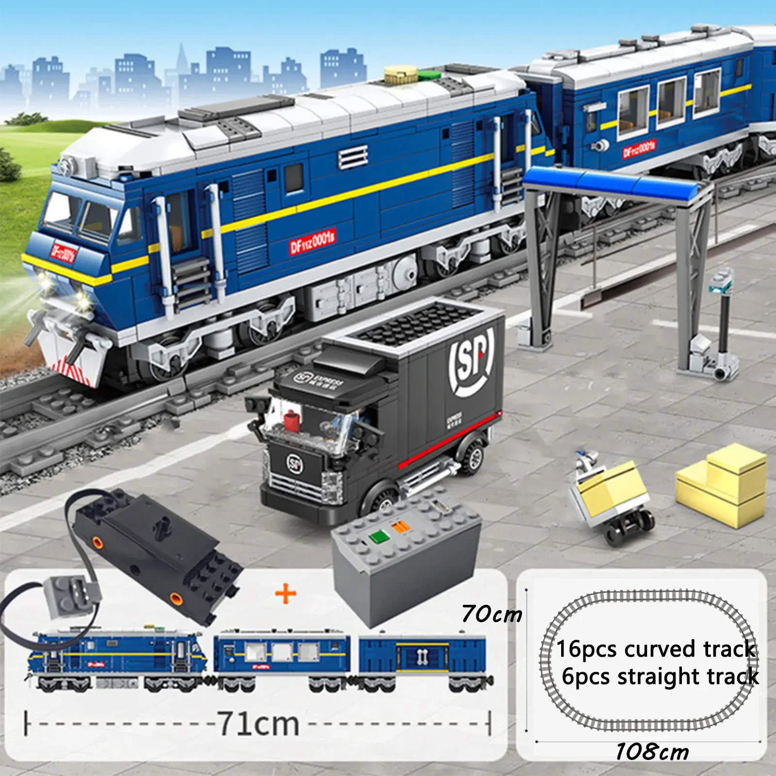 Juguetes tecnológicos DIY KAZI, nuevo tren urbano, función de potencia, bloques de construcción, ladrillos de alta tecnología para niños, Compatible con todas las marcas, tren ferroviario