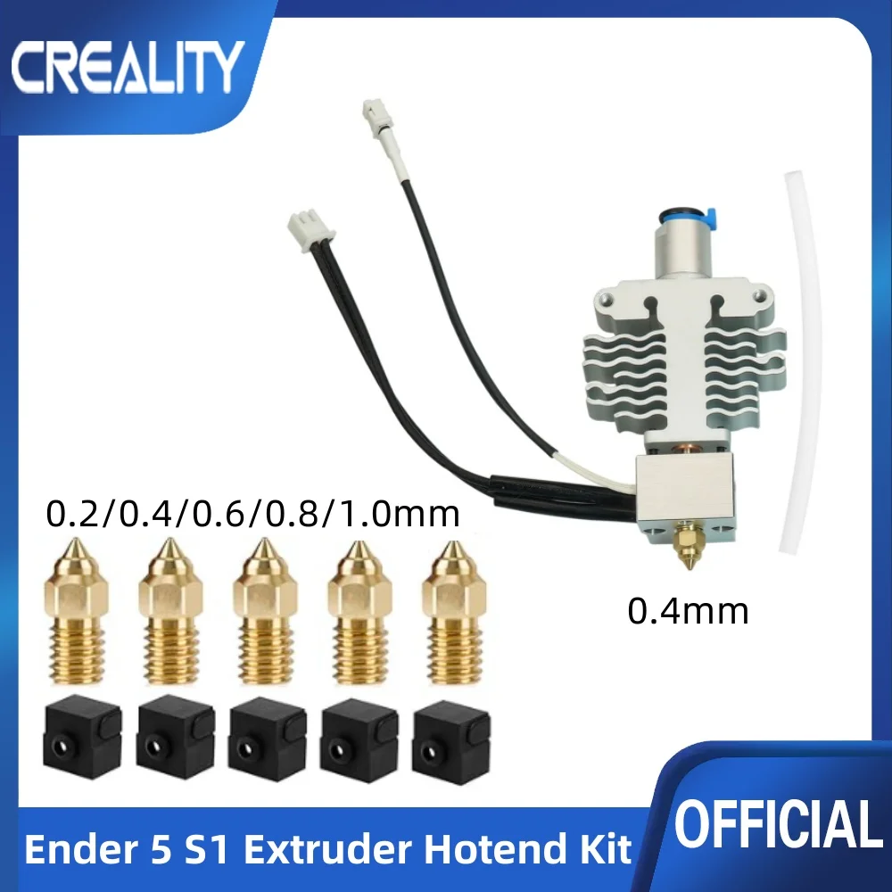 

Creality Official Ender 5 S1 Hotend Kit, Replacement Assembled Extruder Hot End for 3D Printer, Complete Nozzle Hot End Kit.