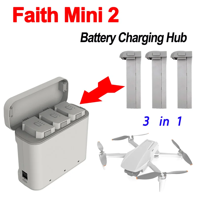 CFLY Original Faith MINI2 Drone 3in1 Multi-Battery Charger Manager Charging Hub For Faith Mini2 RC Quadcopter Parts Accessories