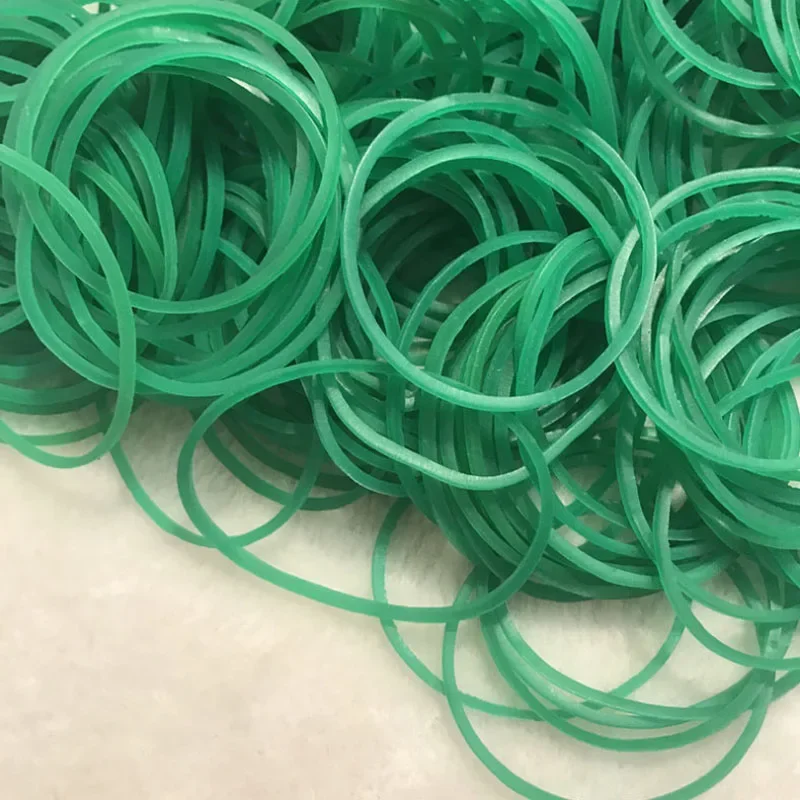 Green Elastic Rubber Bands Dia 19/25/40/43mm Supplies Stretchable Latex Rings For School Office Stationery