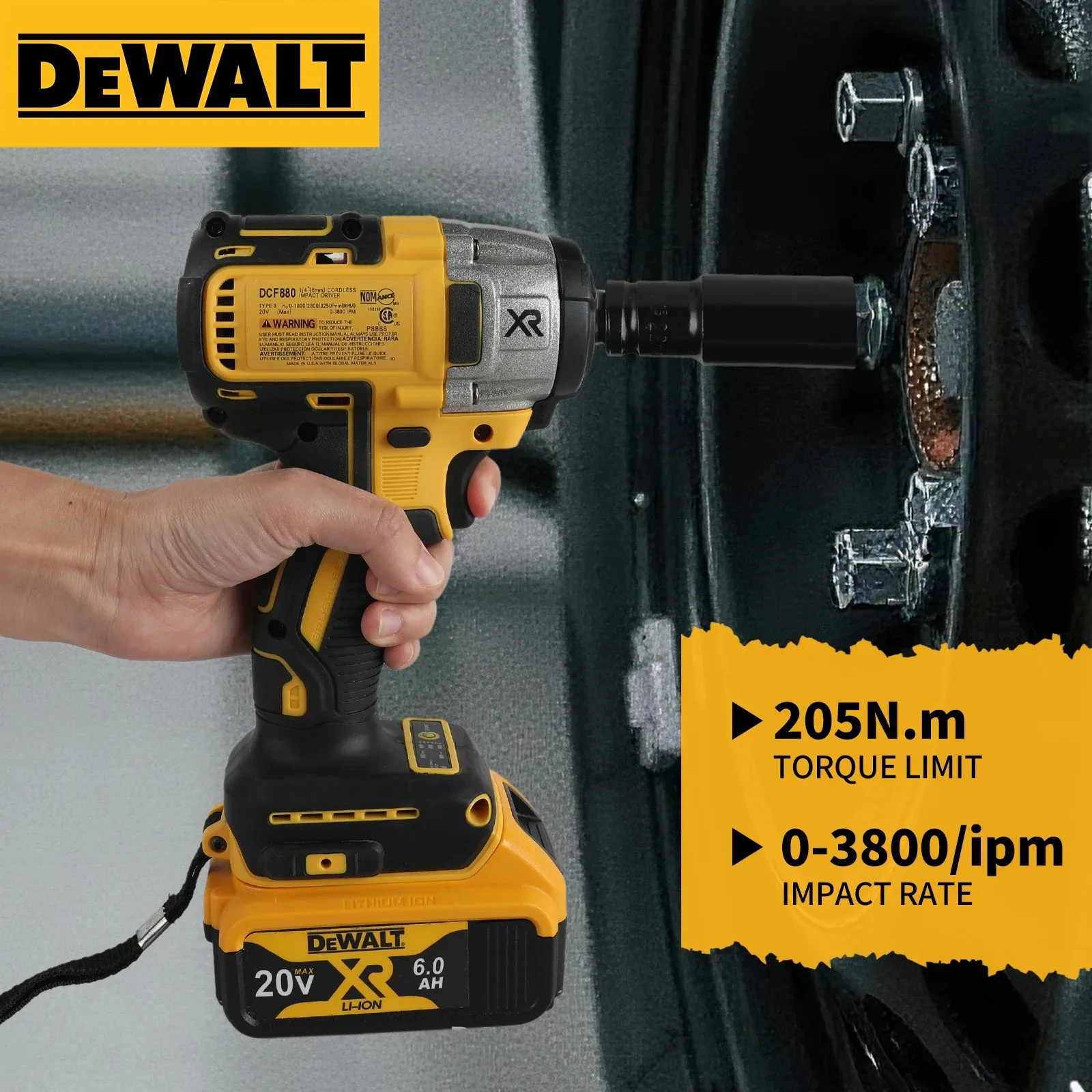 Dewalt DCF880 205N. M 20V Battery Multifunctional Portable Wireless Impact Power Tool Brushless Electric Wrench - Detail 1